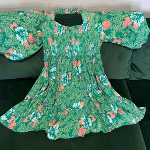 Free People Green Floral Dress